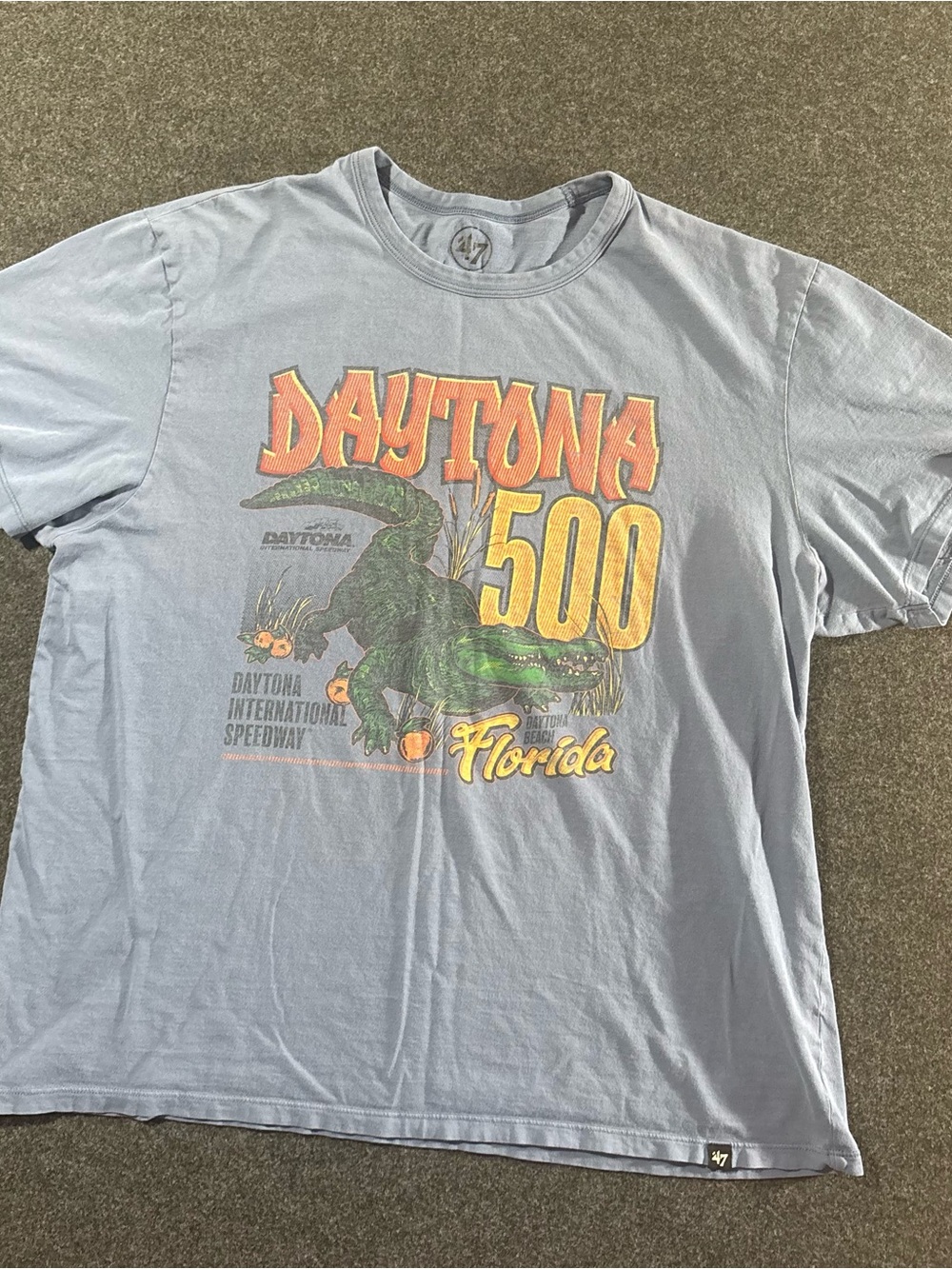Vintage Florida Daytona 500 Shirt Mens XL Blue Racing Nascar Tee Y2k Streetwear